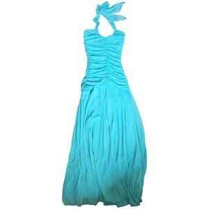 Beautiful blue summer halter dress